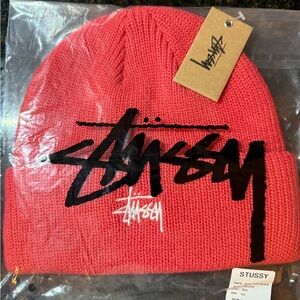 Stussy Vibrant Red Knit Beanie